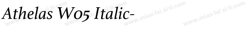 Athelas W05 Italic字体转换